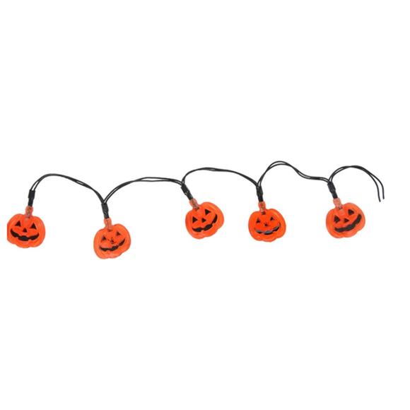 LED String Lights Halloween Pumpkin Orange 10 Ct 3 Ft DIY Crafts Party Wreaths - Picture 2 of 2